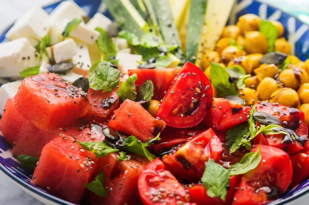 Ensalada de sandía y queso feta - beatriz sanchez
